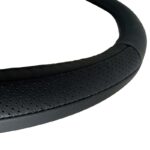 Κάλυμμα Τιμονιού Αυτοκινήτου Δερμάτινο Μαύρο-Μαύρο Medium 38cm - Image 3