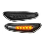 Πλαϊνά Φλας Φτερού Για Bmw 3 E46 Sedan 01-05  Touring 01-05  5 E60E61 03-10  X3 E83 03-10 5 Led Smoke 2 Τεμάχια