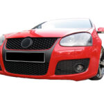 Μάσκα Για Vw Golf V (5) 03-08  Jetta 05-11 GTI Look Κυψελωτή Με Κόκκινο Σιρίτι 1 Τεμάχιο - Image 4