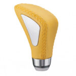 Πόμολο Λεβιέ Ταχυτήτων Universal Κίτρινο Με Ραφές Και Νίκελ Στο Πλάι Για Κανονική Όπισθεν 37004