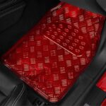 Πατάκια Αυτοκινήτου Universal Αλουμινίου Κόκκινο 4 Τεμάχια - Image 4