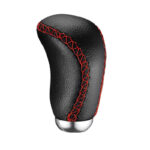 Πόμολο Λεβιέ Ταχυτήτων Universal Μαύρο Με Κόκκινες Ραφές Για Κανονική Όπισθεν 37072