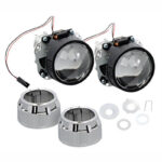 Προτζέκτορες Φαναριών Bi-Xenon Για Retrofit 2.5 H1 Με Καπάκια Χρώμιο 2 Τεμάχια