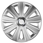 Τάσια Τροχών Αυτοκινήτου 15 Aviator 104295 Carbon RC Ασημί CBX 4 Τεμάχια