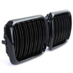Καρδιές Μάσκας Για Bmw 3 E36 96-99 M4 Look Με Διπλή Γρίλια Μαύρο Γυαλιστερό 2 Τεμάχια - Image 3