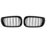 Καρδιές Μάσκας Για Bmw 3 E46 02-05 SedanTouring  M4 Look Με Διπλή Γρίλια Μαύρο Γυαλιστερό 2 Τεμάχια - Image 3
