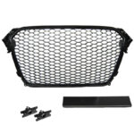 Μάσκα Για Audi A4 B8 11-15 RS4 Look Κυψελωτή Γυαλιστερό Μαύρο 1 Τεμάχιο - Image 2