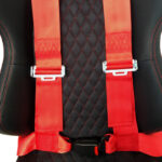 Ζώνη Αγωνιστική 4 Σημείων Κόκκινο Χρώμα 1 Τεμάχιο - Image 2