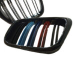 Καρδιές Μάσκας Για Bmw 5 E39 96-03 M4 Look Με Διπλή Γρίλια Tri-color  Μαύρο Γυαλιστερό 2 Τεμάχια - Image 2