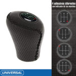 Πόμολο Λεβιέ Ταχυτήτων Universal Μαύρο Με Μαύρες Ραφές Τρυπητό Οβάλ Για Ανασηκώμενη Όπισθεν 37078 - Image 3