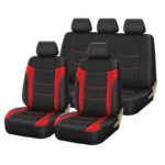 Καλύμματα Υφασμάτινα Super Sport All In One ΜαύροΚόκκινο Σετ Εμπρός-Πίσω 11 Τεμάχια