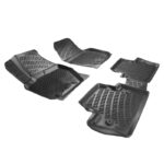 Πατάκια Σκαφάκια 3D Από Λάστιχο TPE Για Volvo S60 2010-V60 2010-V70 2010- Rizline 4 Τεμάχια Μαύρα