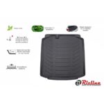 Πατάκι Πορτ-Παγκάζ 3D Σκαφάκι Από Λάστιχο TPE Για Skoda Rapid Sedan 2013- Μαύρο Rizline - Image 2