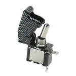 Διακόπτης Αεροπορικού Τύπου Led Μονός 1224 Volt Φωτιζόμενος Carbon