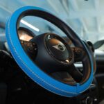 Κάλυμμα Tιμονιού Handmade Δερματίνη Μπλε Medium 37-39cm HMA10BL - Image 2