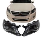 Μπροστινά Φανάρια Set Για Vw Tiguan mk1 07-11 DRL Μαύρα H7H7 Με Μοτέρ  Carner