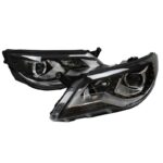 Μπροστινά Φανάρια Set Για Vw Tiguan mk1 07-11 DRL Μαύρα H7H7 Με Μοτέρ  Carner - Image 3