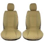 Πλατοκαθίσματα Μπροστινά Δερματίνη Royal Μπεζ 2 Τεμάχια