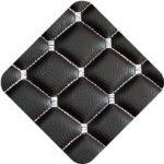 Πλατοκαθίσματα Μπροστινά Δερματίνη Royal Μαύρο Με Γκρι Ραφή 2 Τεμάχια - Image 4