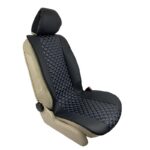 Πλατοκαθίσματα Μπροστινά Δερματίνη Royal Μαύρο Με Μπλε Ραφή 2 Τεμάχια - Image 2