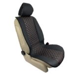 Πλατοκαθίσματα Μπροστινά Δερματίνη Royal Μαύρο Με Κόκκινη Ραφή 2 Τεμάχια - Image 2