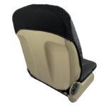 Ημικαλύμματα Μπροστινών Καθισμάτων Royal Δερματίνη Μαύρα Με Γκρι Ραφή 4 Τεμάχια - Image 3