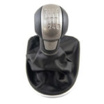 Πόμολο Λεβιέ Ταχυτήτων Με Φυσούνα Μαρκέ ΜαύροΑσημί Για Seat Leon 2Toledo 3  Με 6 Ταχύτητες GK0342