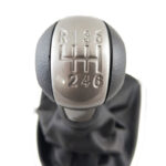 Πόμολο Λεβιέ Ταχυτήτων Με Φυσούνα Μαρκέ ΜαύροΑσημί Για Seat Leon 2Toledo 3  Με 6 Ταχύτητες GK0342 - Image 2