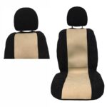 Πλατοκαθίσματα Μπροστινά Alcadara Super Fresh Μαύρο-Μπεζ 2 Τεμάχια - Image 2