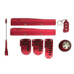 Πεντάλ Αλουμινίου Με Πόμολο Λεβιέ  Μπρελόκ & Κεραία Universal Type-R  Κόκκινο Χρώμα Σετ 8 Τεμάχια