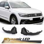 Φλας Καθρέπτη Για Vw Tiguan MK2 AD1 2016+ Dynamic Led Canbus Μαύρο 2 Τεμάχια