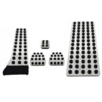 Πεντάλ Αλουμινίου Κουμπωτά Και Footrest Για Mercedes-Benz W204 07-14  W211 02-09  GLK 08-15 Μη Αυτόματο Σετ 5 Τεμάχια KPMB02
