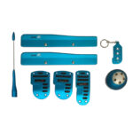 Πεντάλ Αλουμινίου Με Πόμολο Λεβιέ  Μπρελόκ & Κεραία Universal Type-R  Μπλε Χρώμα Σετ 8 Τεμάχια