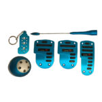 Πεντάλ Αλουμινίου Με Πόμολο Λεβιέ  Μπρελόκ & Κεραία Universal Type-R  Μπλε Χρώμα Σετ 8 Τεμάχια - Image 2