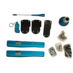 Πεντάλ Αλουμινίου Με Πόμολο Λεβιέ  Μπρελόκ & Κεραία Universal Type-R  Μπλε Χρώμα Σετ 8 Τεμάχια - Image 3