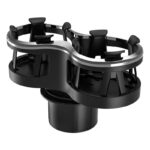 Ποτηροθήκη Διπλή Με Περιστρεφόμενη Βάση Μαύρη Νίκελ 22525 - Image 2