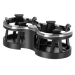 Ποτηροθήκη Διπλή Με Περιστρεφόμενη Βάση Μαύρη Νίκελ 22525 - Image 3