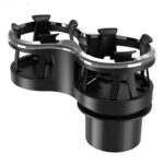 Ποτηροθήκη Διπλή Με Περιστρεφόμενη Βάση Μαύρη Νίκελ 22525 - Image 4