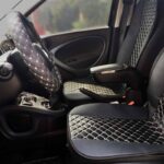 Κάλυμμα Τιμονιού Φορτηγού Δερματίνη Elegant Μαύρο Με Γκρι Ραφή XX-Large 45cm - Image 3