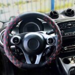 Κάλυμμα Τιμονιού Φορτηγού Δερματίνη Elegant Μαύρο Με Κόκκινη Ραφή 45cm - Image 3