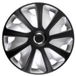 Τάσια Τροχών Αυτοκινήτου 15 Craft 105094 Μαύρο-Ασημί Με Δαχτυλίδι Χρωμίου RC CBX 4 Τεμάχια