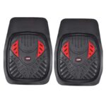 Πατάκια Αυτοκινήτου Universal Σκαφάκια Μπροστινά ΜαύραΚόκκινο Yark 2 Τεμάχια