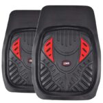 Πατάκια Αυτοκινήτου Universal Σκαφάκια Μπροστινά ΜαύραΚόκκινο Yark 2 Τεμάχια - Image 3