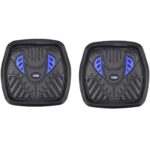 Πατάκια Αυτοκινήτου Universal Από Λάστιχο Σκαφάκια Πισινά ΜαύροΜπλε Yark 2 Τεμάχια