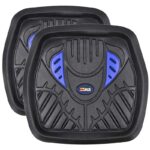 Πατάκια Αυτοκινήτου Universal Από Λάστιχο Σκαφάκια Πισινά ΜαύροΜπλε Yark 2 Τεμάχια - Image 3