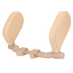 Πλαινά Μαξιλαράκια Προσκέφαλου  Υποστήριξης Λαιμού Memory Foam  HLU3000 11x20x3.5cm Μπεζ 1 Τεμάχιο - Image 2