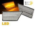 Πλαϊνά Φλας Φτερού Για Opel Vectra C 02-08  Signum 03-09 Led Dynamic Άσπρα 2 Τεμάχια