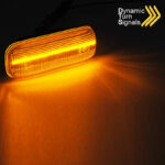 Πλαϊνά Φλας Φτερού Για Mercedes-Benz ML W163 98-02 Led Dynamic Φιμέ 2 Τεμάχια - Image 2