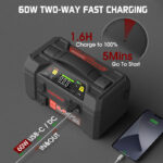 Εκκινητής Μπαταριών Με Ενσωματωμένο Ασύρματο Πιεστικό Νερού 1.5 MPA Powerbank Κομπρεσσέρ Αέρος 150PSI Φακός Led 5 Σε1 Lokithor AW401 12 Volt 2500A - Image 3