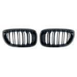 Καρδιές Μάσκας Για Bmw 3 E46 03-06 CoupeCabrio M4 Look Με Διπλή Γρίλια  Μαύρο Γυαλιστερό 2 Τεμάχια - Image 2